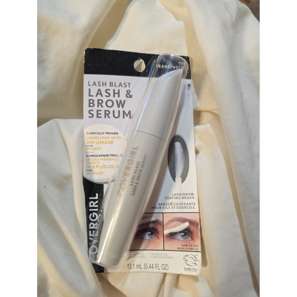 Covergirl Lash Blast Lash & Brow Serum, 100 Transparent New Sealed 0.44 Fl Oz